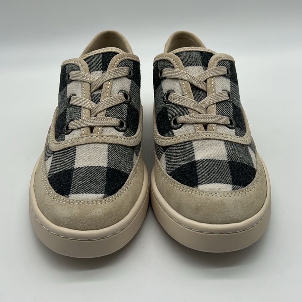 Zodiac Cheezburger Plaid Lace-Up Sneakers Women’s Size 7M Black White Tan NWB - Picture 6 of 11